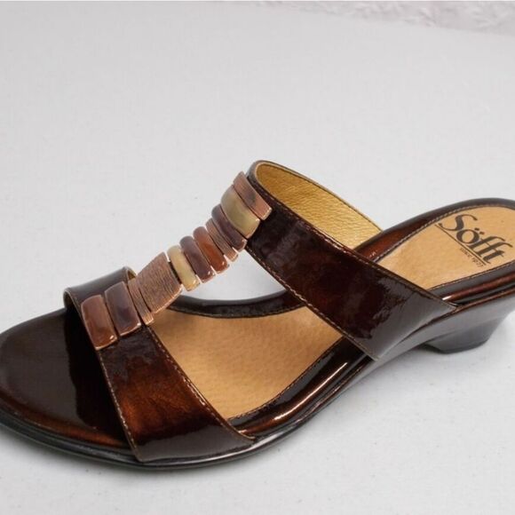 SOFFT ANITA WOMEN'S ROUND OPEN TOE SLIP-ON  WEDGE SANDAL - Picture 16 of 16